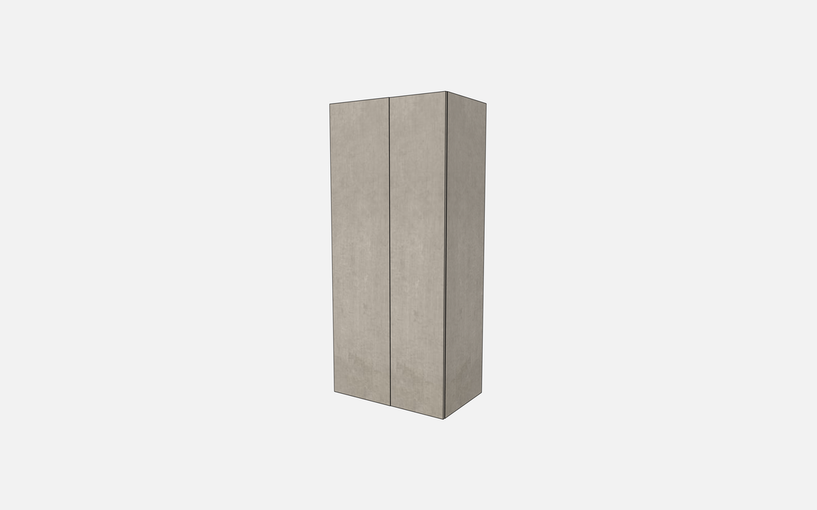 Double Door with One Fixed Shelf & One Adjustable Shelf