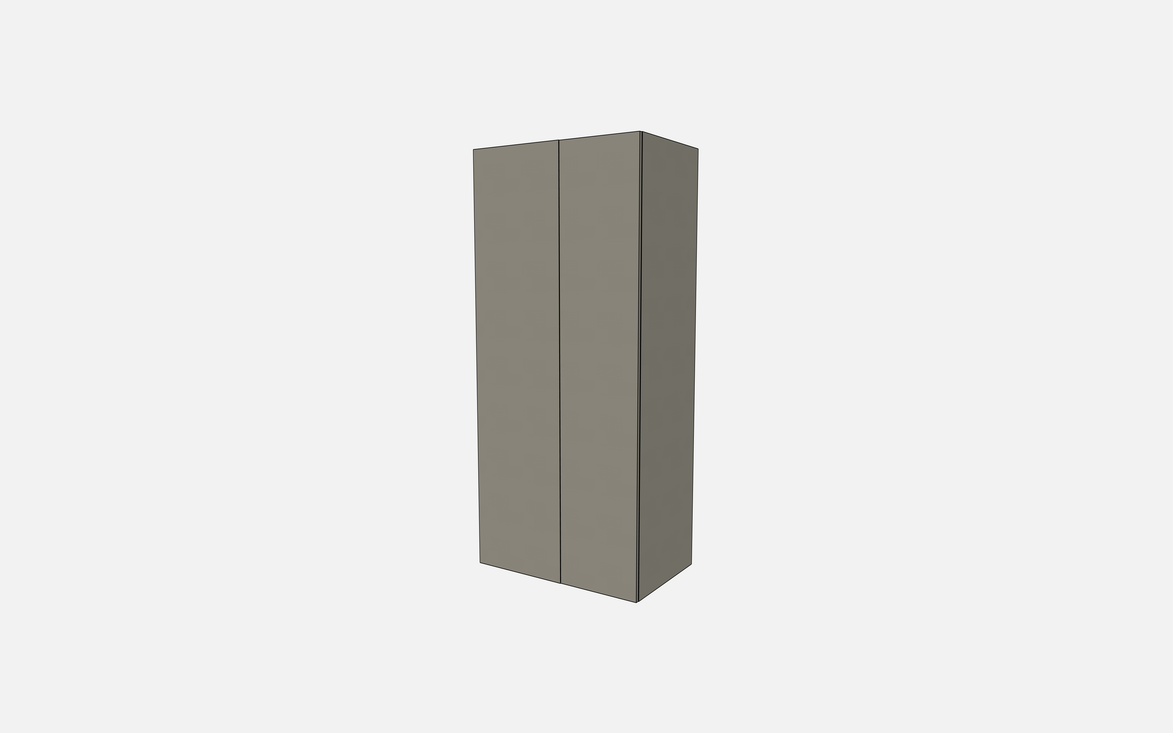 Double Door with Two Fixed Shelves, Three Adjustable Shelves & Four Trays