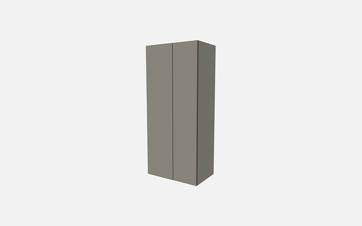 Double Door with Two Fixed Shelves, Three Adjustable Shelves & Four Trays