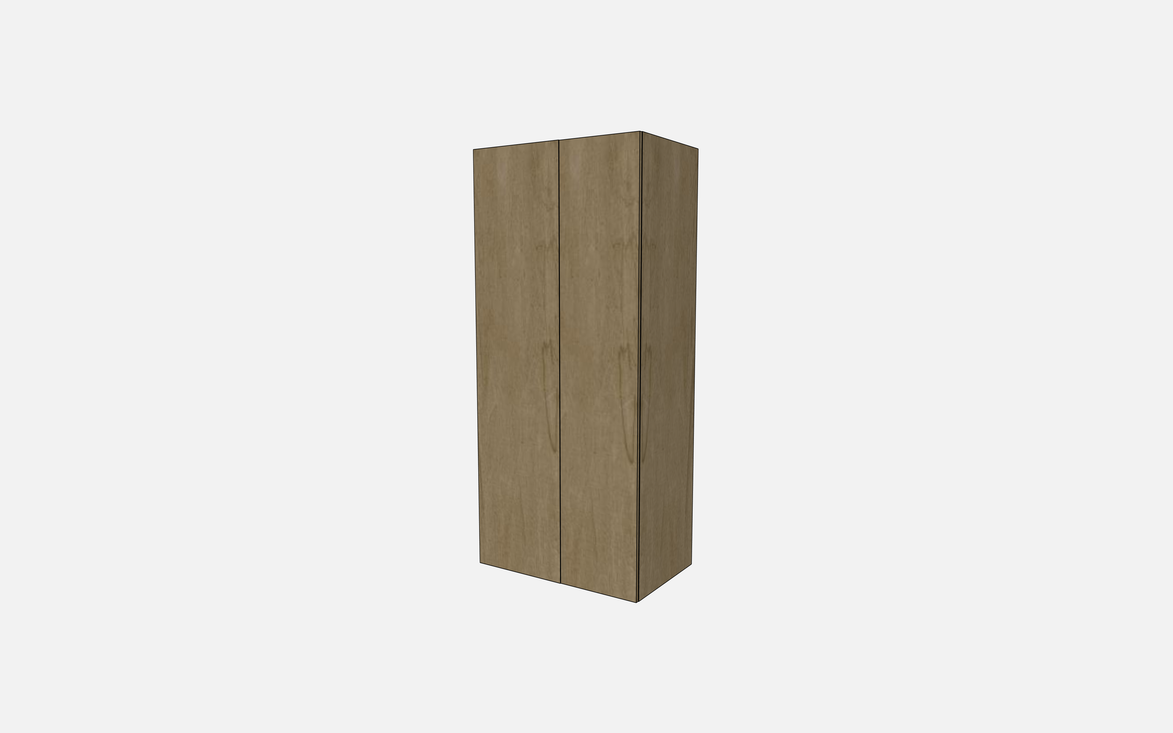 Double Door with Two Fixed Shelves, Three Adjustable Shelves & Four Trays