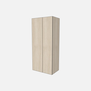 Double Door with Two Fixed Shelves, Three Adjustable Shelves & Four Trays