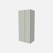 Double Door with Two Fixed Shelves, Three Adjustable Shelves & Four Trays