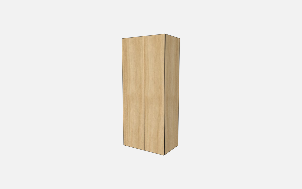 Double Door with One Fixed Shelf & One Adjustable Shelf