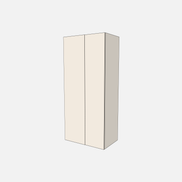 Double Door with Two Fixed Shelves, Three Adjustable Shelves & Four Trays