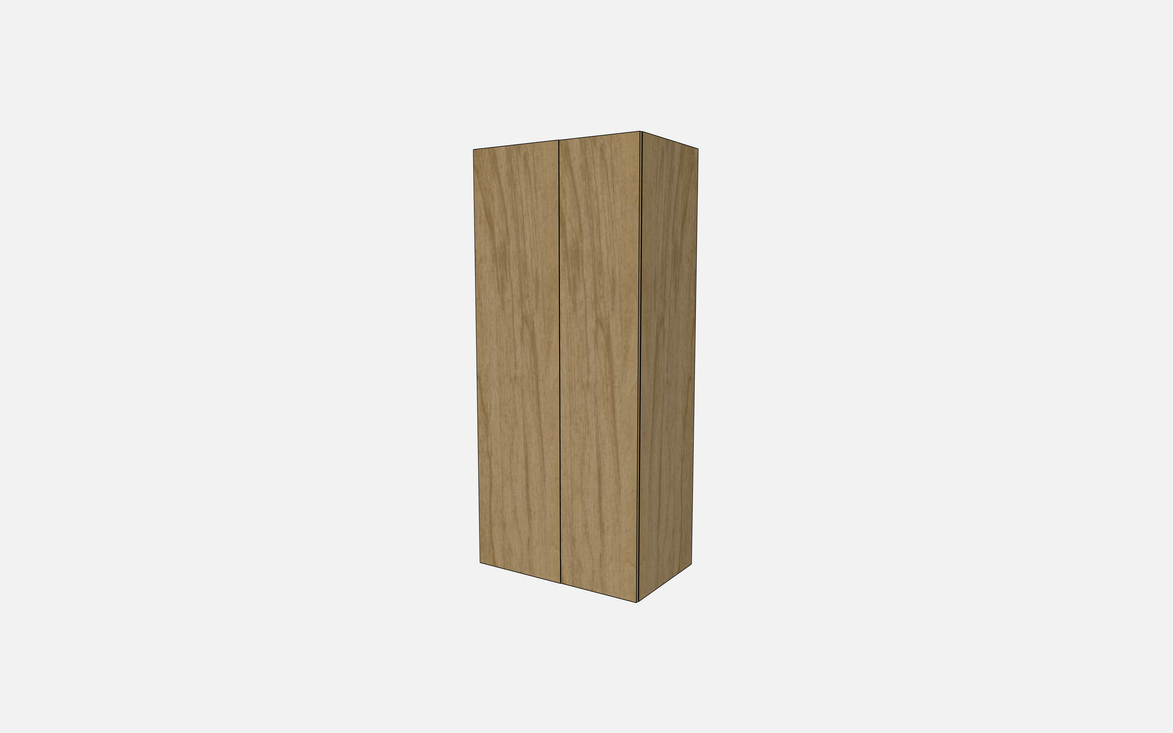 Double Door with Two Fixed Shelves, Three Adjustable Shelves & Four Trays