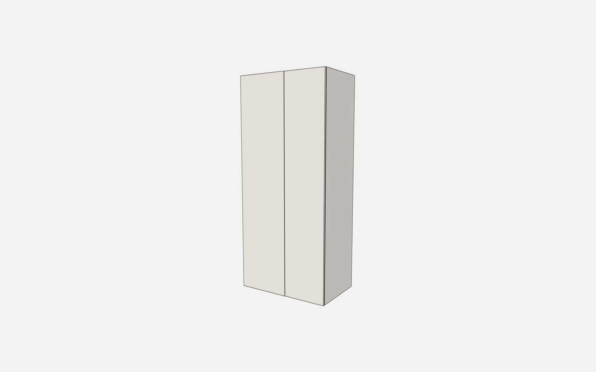 Double Door with Two Fixed Shelves, Three Adjustable Shelves & Four Trays