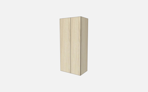 Double Door with Two Fixed Shelves & Four Trays