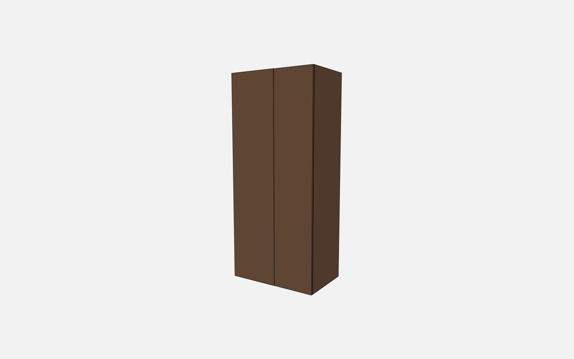 Double Door with Two Fixed Shelves, Three Adjustable Shelves & Four Trays