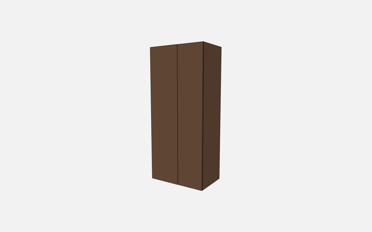 Double Door with Two Fixed Shelves, Three Adjustable Shelves & Four Trays
