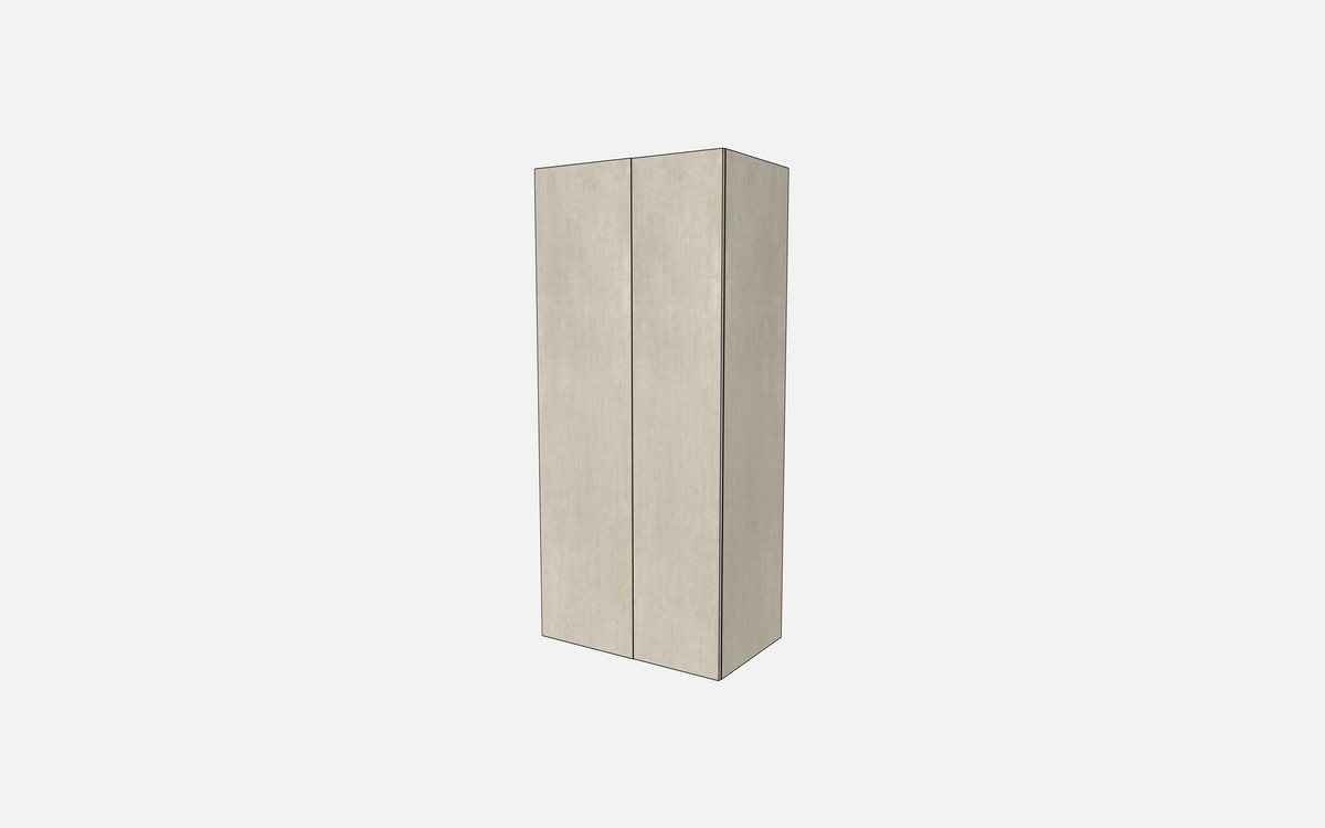 Double Door with One Fixed Shelf & One Adjustable Shelf