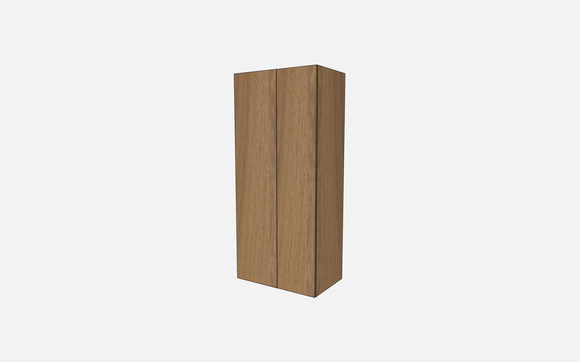 Double Door with Two Fixed Shelves, Three Adjustable Shelves & Four Trays