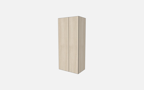Double Door with Two Fixed Shelves & Four Trays