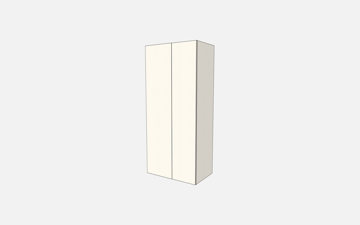 Double Door with One Fixed Shelf & One Adjustable Shelf