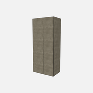 Double Door with Two Fixed Shelves, Three Adjustable Shelves & Four Trays