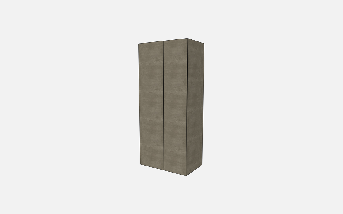 Double Door with Two Fixed Shelves, Three Adjustable Shelves & Four Trays