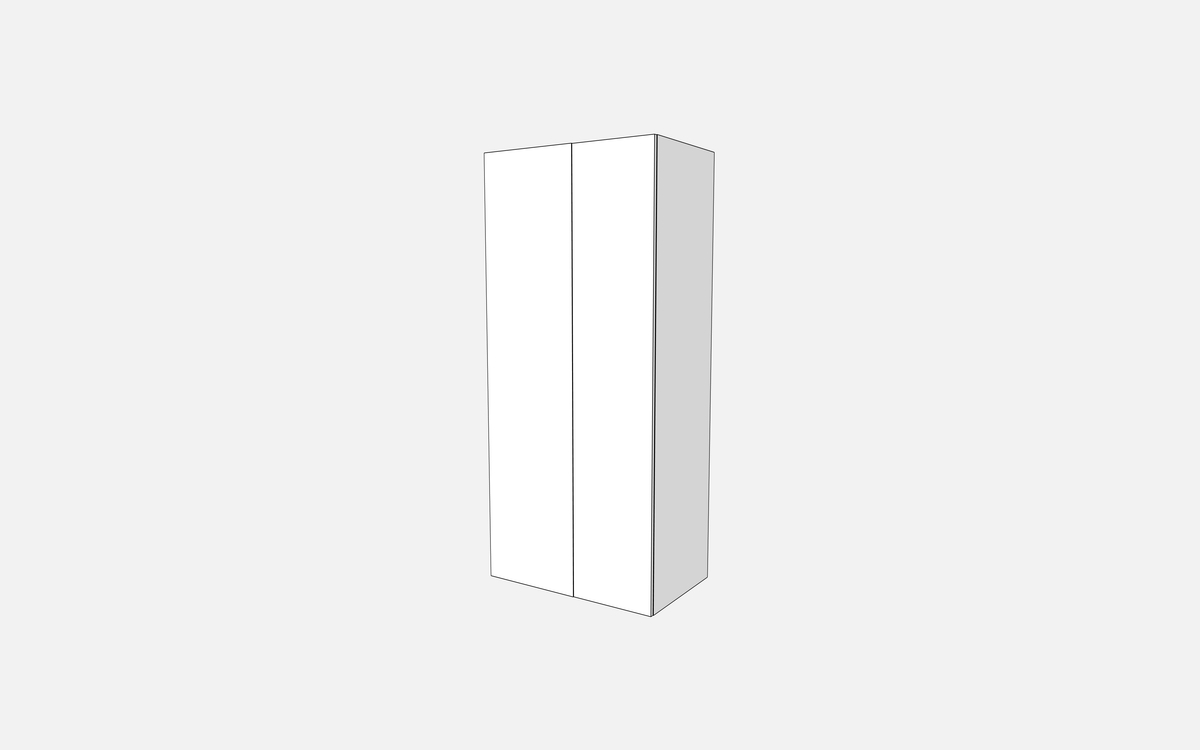 Double Door with Two Fixed Shelves, Three Adjustable Shelves & Four Trays