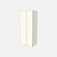 Double Door with Two Fixed Shelves, Three Adjustable Shelves & Four Trays
