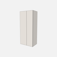 Double Door with Two Fixed Shelves, Three Adjustable Shelves & Four Trays