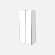 Double Door with One Fixed Shelf & One Adjustable Shelf