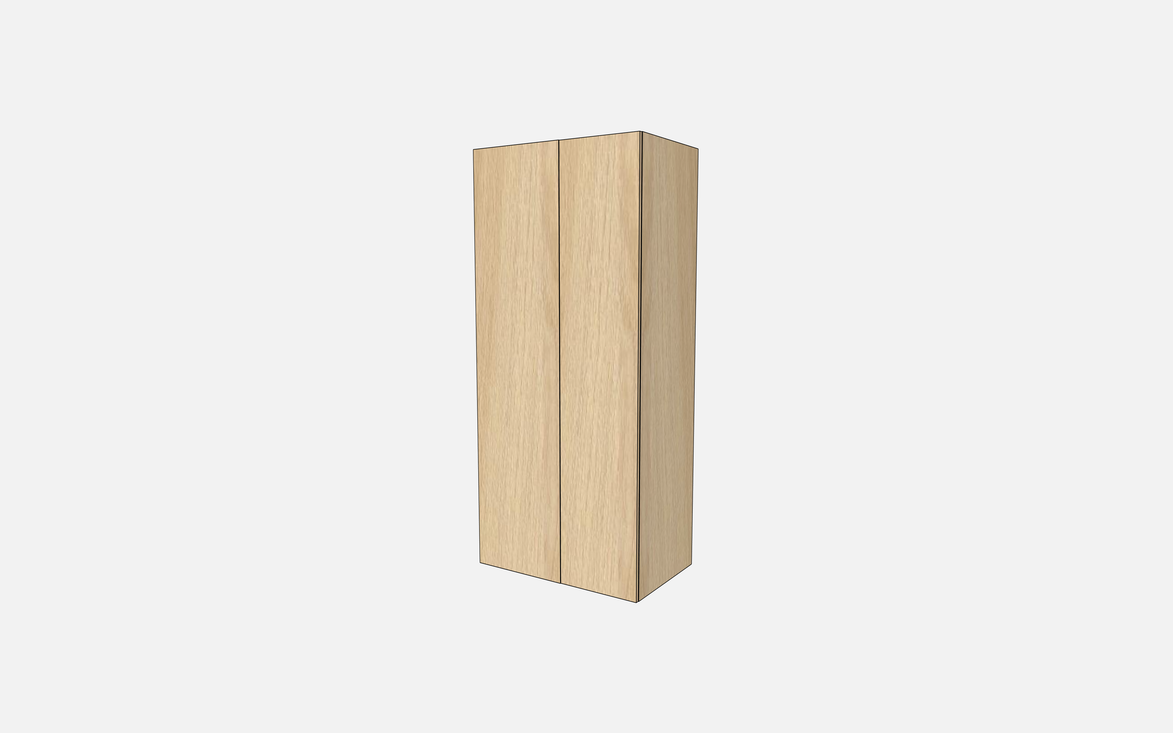 Double Door with One Fixed Shelf & One Adjustable Shelf