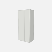 Double Door with Two Fixed Shelves, Three Adjustable Shelves & Four Trays