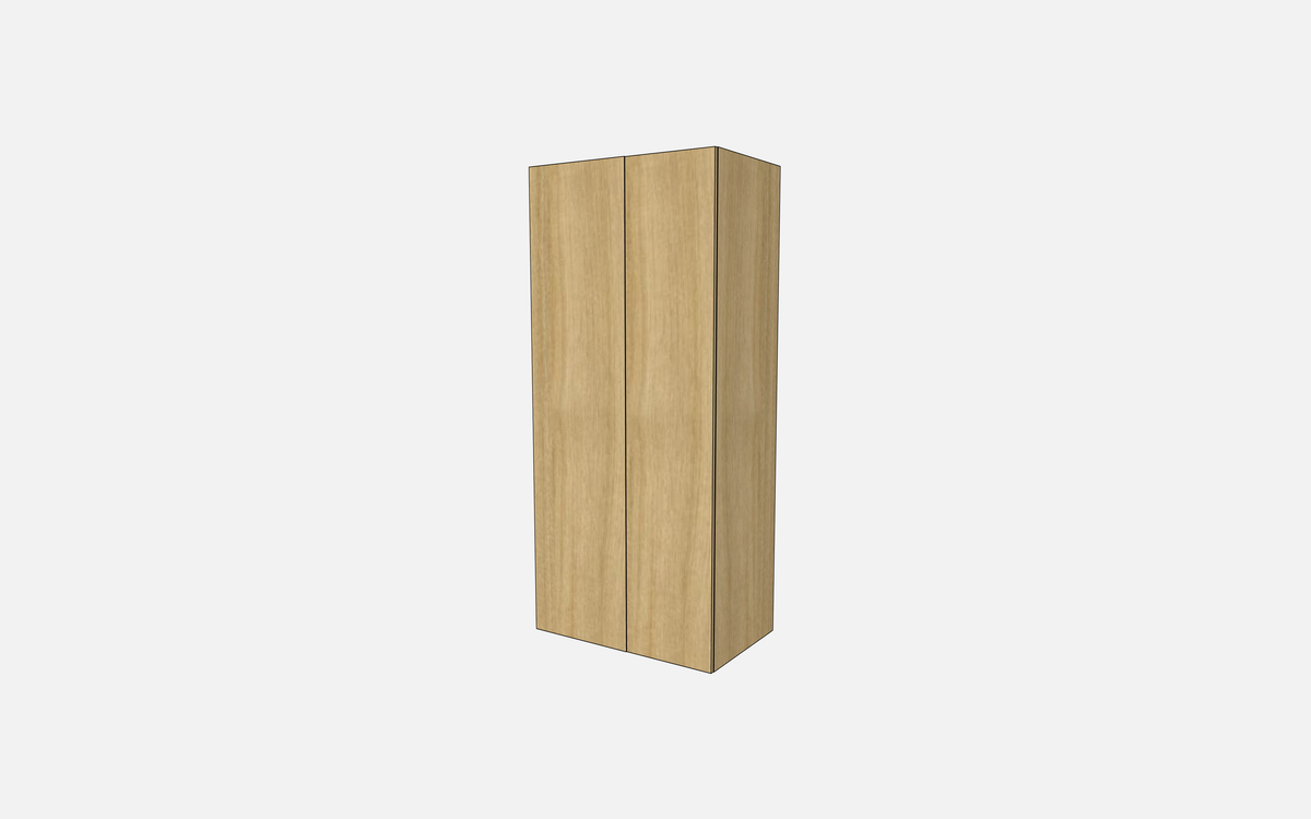 Double Door with One Fixed Shelf & One Adjustable Shelf
