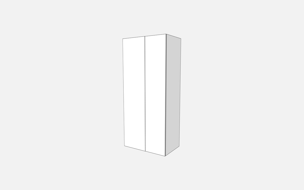 Double Door with One Fixed Shelf & One Adjustable Shelf