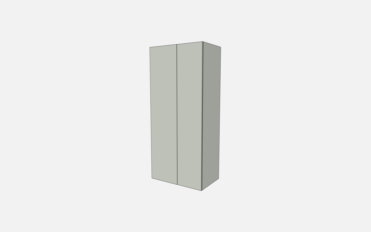 Double Door with Two Fixed Shelves, Three Adjustable Shelves & Four Trays