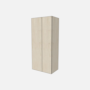 Double Door with One Fixed Shelf & One Adjustable Shelf