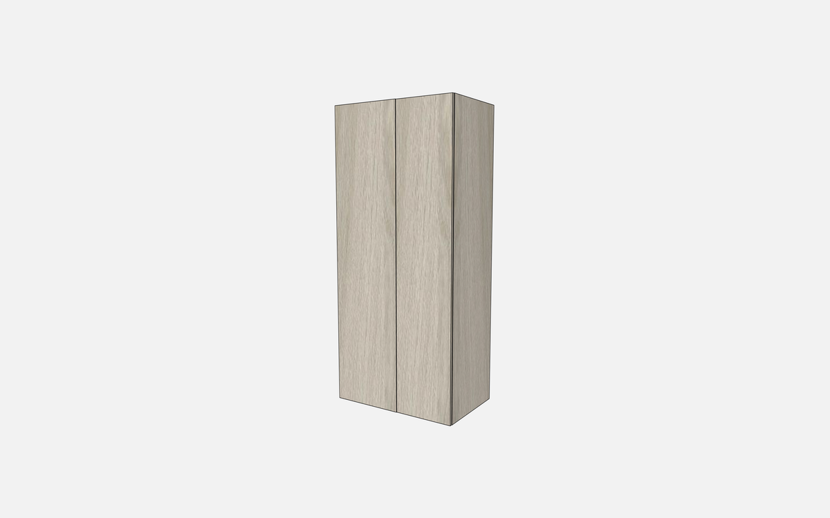 Double Door with One Fixed Shelf & One Adjustable Shelf