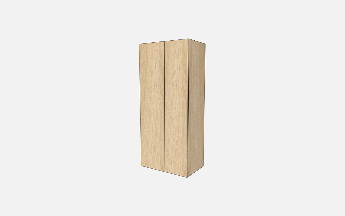Double Door with Two Fixed Shelves, Three Adjustable Shelves & Four Trays
