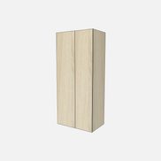 Double Door with One Fixed Shelf & One Adjustable Shelf
