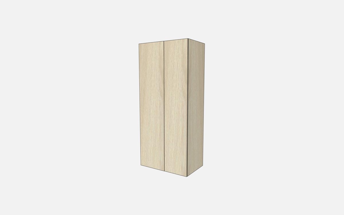 Double Door with One Fixed Shelf & One Adjustable Shelf