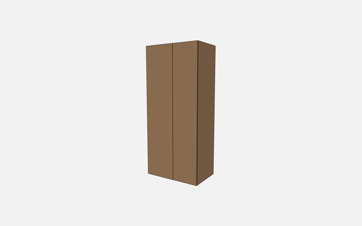 Double Door with Two Fixed Shelves, Three Adjustable Shelves & Four Trays