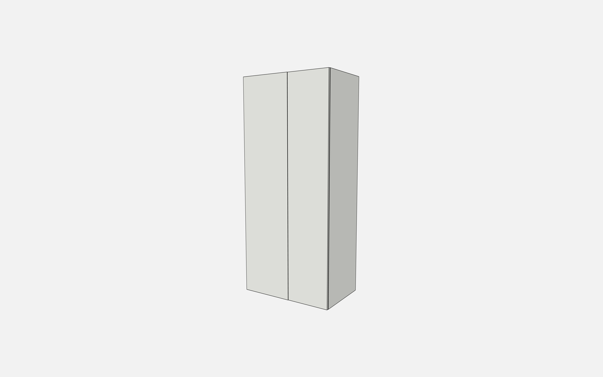 Double Door with One Fixed Shelf & One Adjustable Shelf