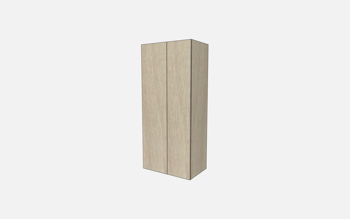 Double Door with One Fixed Shelf & One Adjustable Shelf