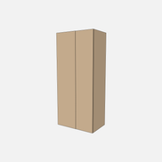 Double Door with Two Fixed Shelves, Three Adjustable Shelves & Four Trays