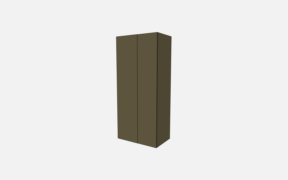 Double Door with One Fixed Shelf & One Adjustable Shelf