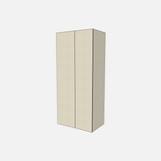 Double Door with Two Fixed Shelves, Three Adjustable Shelves & Four Trays