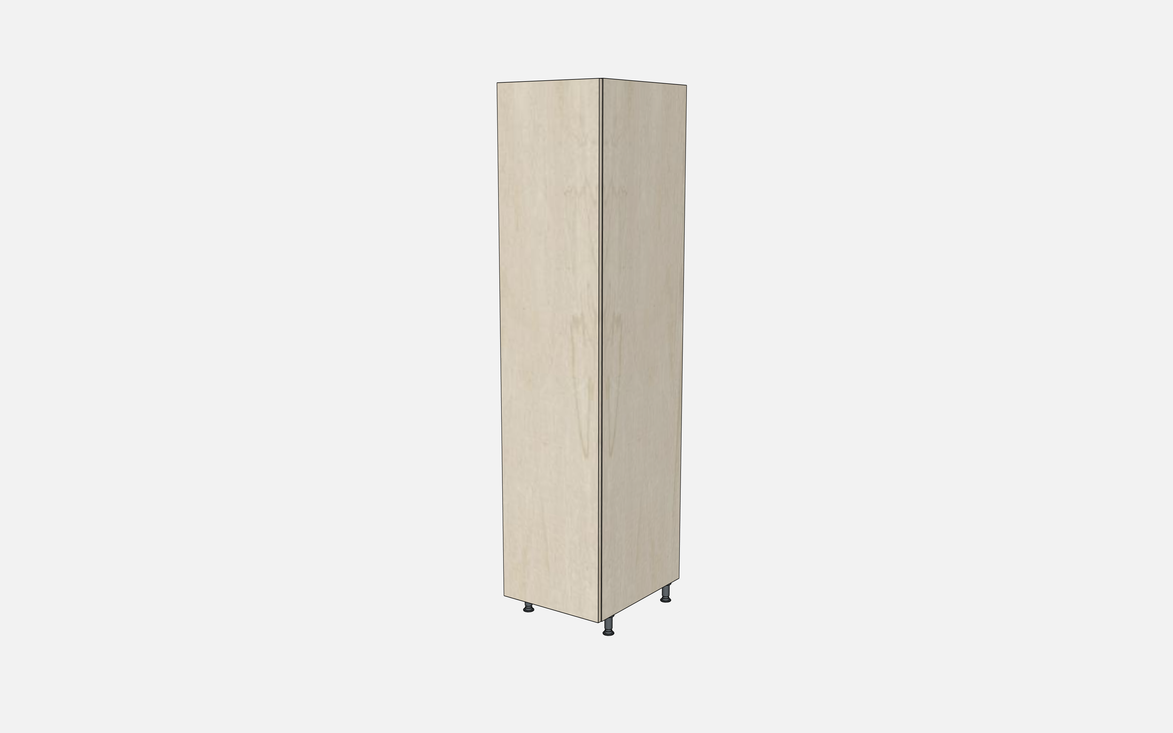 Left-Hinged Closet Cabinet with Two Fixed Shelves, Three Adjustable Shelves & Four Trays
