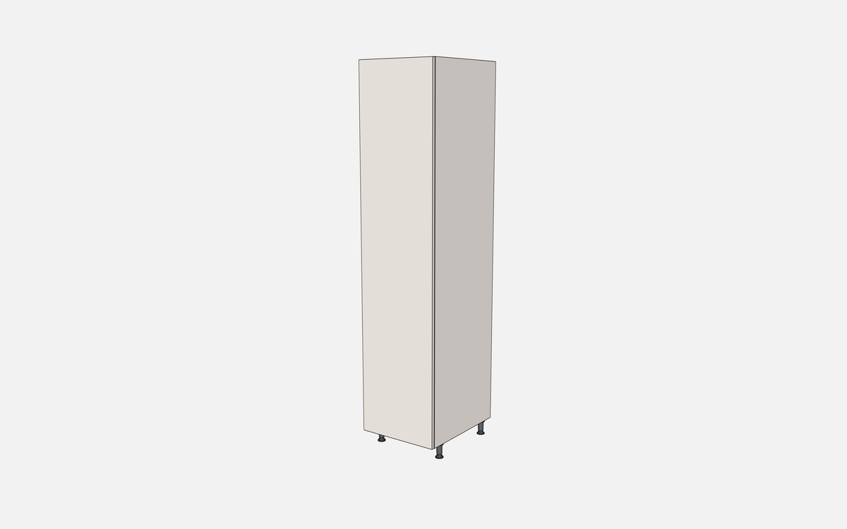 Left-Hinged Closet Cabinet with One Fixed Shelf & One Adjustable Shelf