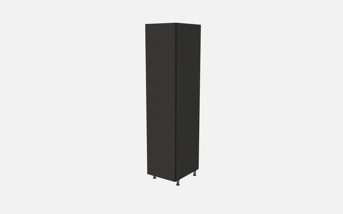 Left-Hinged Closet Cabinet with One Fixed Shelf & One Adjustable Shelf