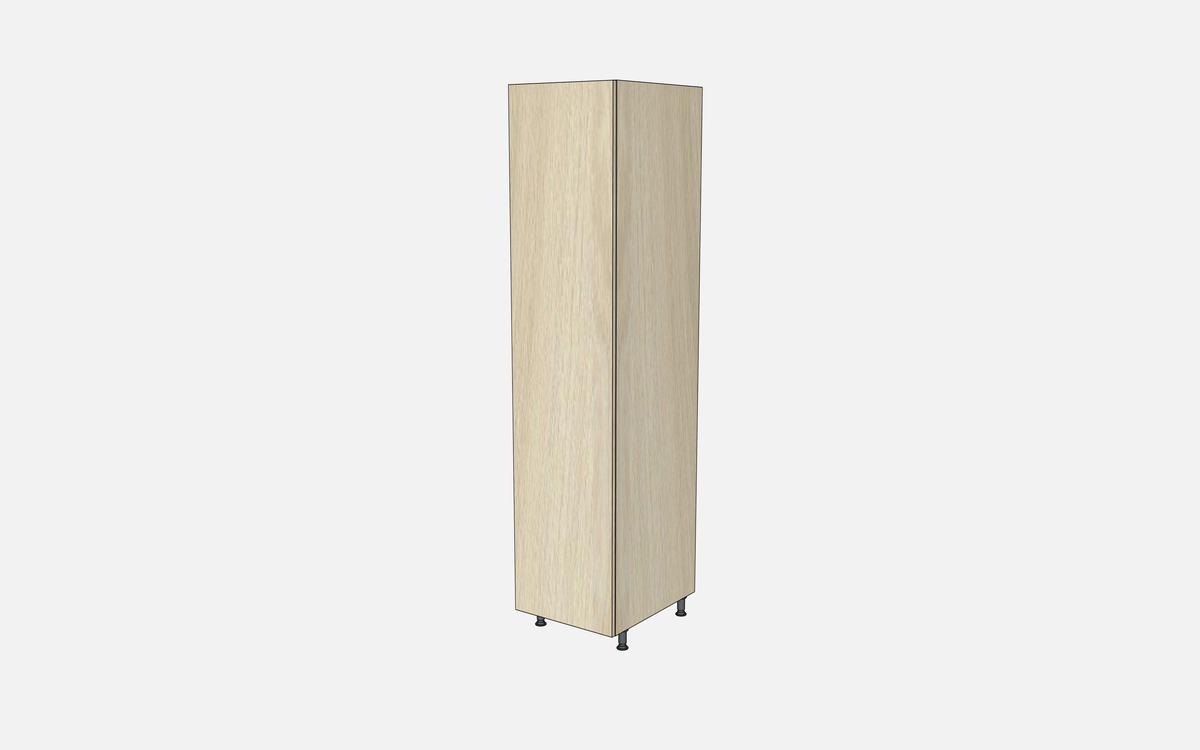 Right-Hinged Closet Cabinet with Two Fixed Shelves, Three Adjustable Shelves & Four Trays
