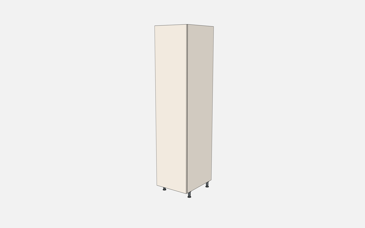 Right-Hinged Closet Cabinet with Two Fixed Shelves, Three Adjustable Shelves & Four Trays