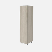 Left-Hinged Closet Cabinet with Two Fixed Shelves