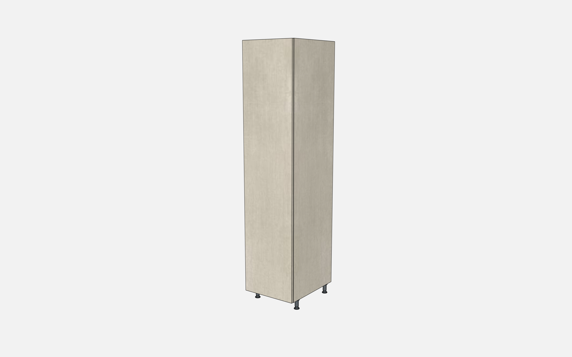 Right-Hinged Closet Cabinet with Two Fixed Shelves, Three Adjustable Shelves & Four Trays