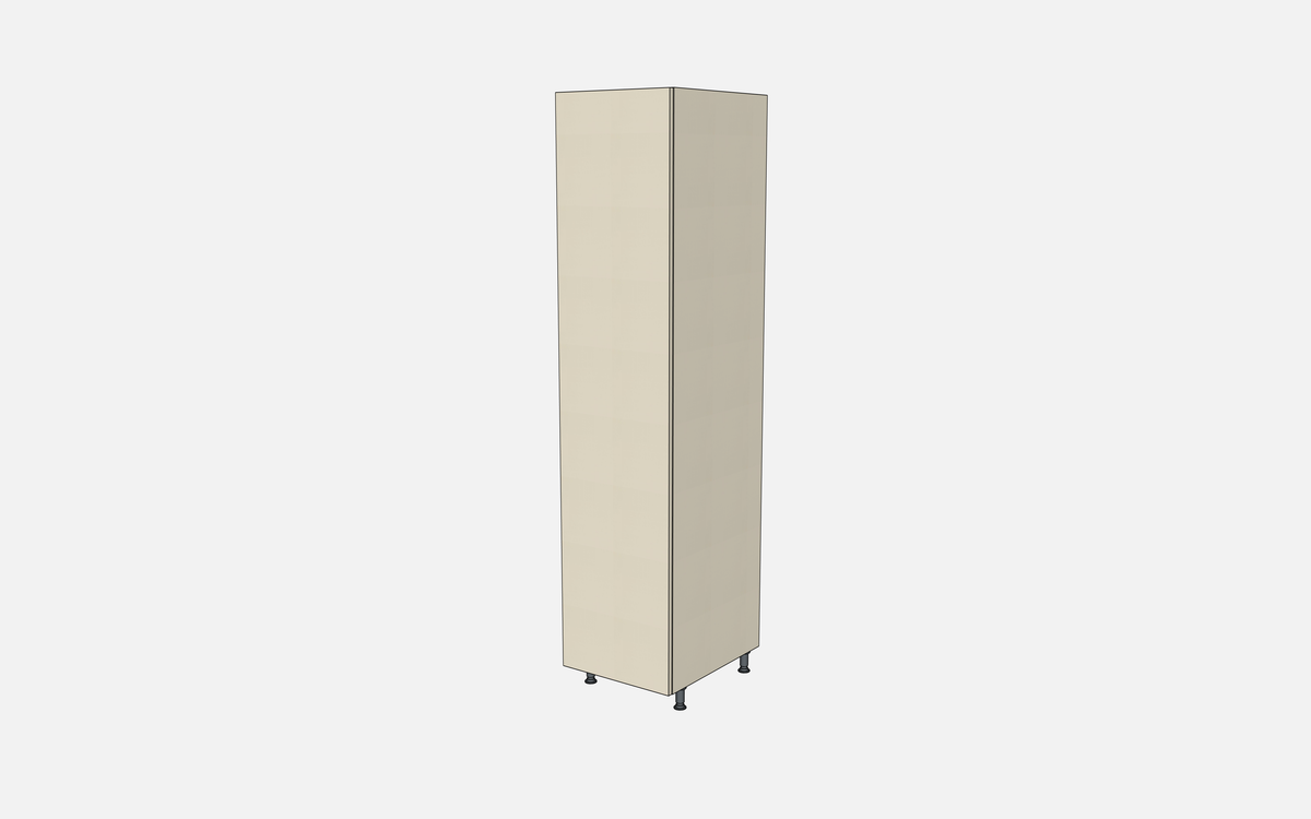 Left-Hinged Closet Cabinet with Two Fixed Shelves & Four Trays