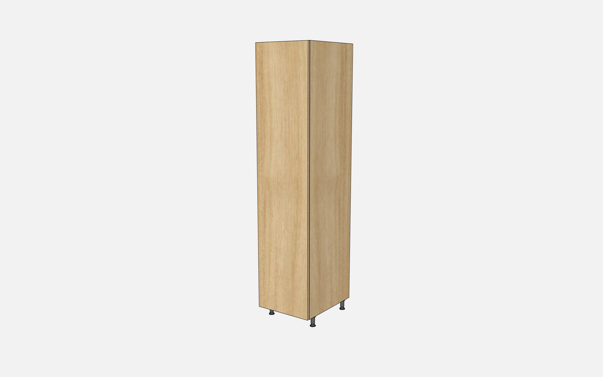 Right-Hinged Closet Cabinet with Two Fixed Shelves, Three Adjustable Shelves & Four Trays