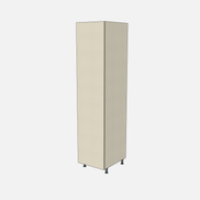 Left-Hinged Closet Cabinet with Two Fixed Shelves