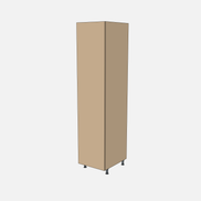 Left-Hinged Closet Cabinet with Two Fixed Shelves & Four Trays